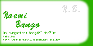 noemi bango business card